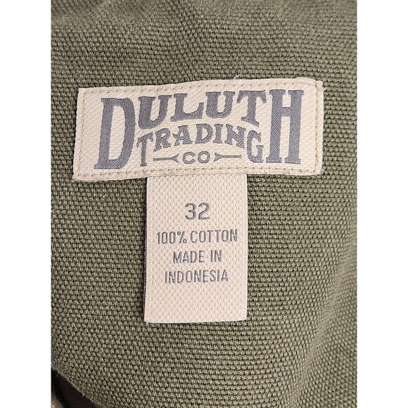 Duluth Fire Hose Work Shorts‎ Men's 32 Green Cargo 12" Canvas Utility - Picture 3 of 4